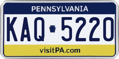 PA license plate KAQ5220