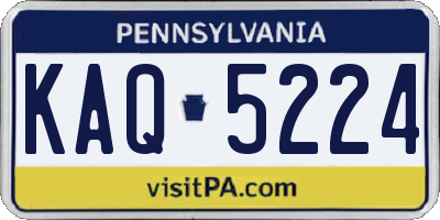 PA license plate KAQ5224