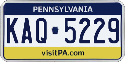 PA license plate KAQ5229