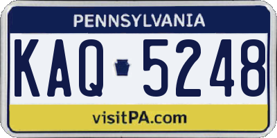 PA license plate KAQ5248