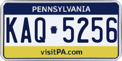 PA license plate KAQ5256