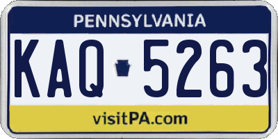 PA license plate KAQ5263