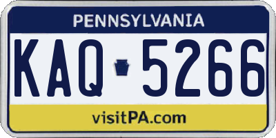 PA license plate KAQ5266