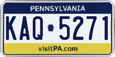 PA license plate KAQ5271