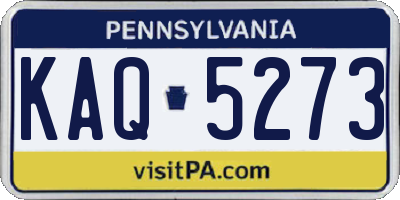 PA license plate KAQ5273