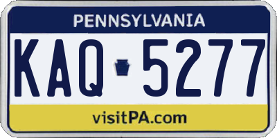 PA license plate KAQ5277