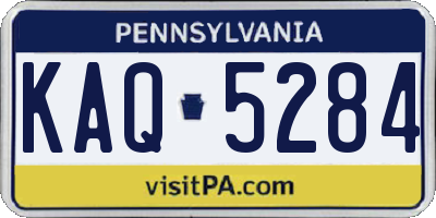 PA license plate KAQ5284