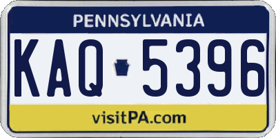 PA license plate KAQ5396