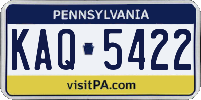 PA license plate KAQ5422
