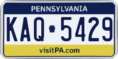 PA license plate KAQ5429