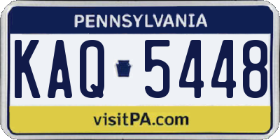 PA license plate KAQ5448