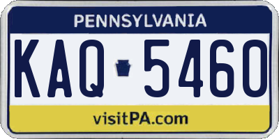 PA license plate KAQ5460