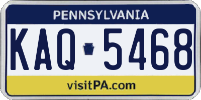 PA license plate KAQ5468
