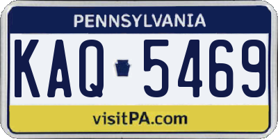 PA license plate KAQ5469