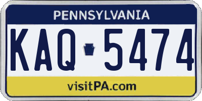 PA license plate KAQ5474