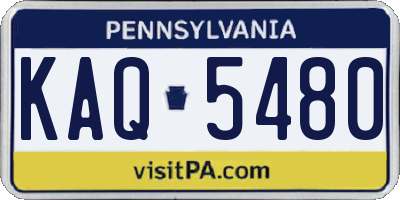 PA license plate KAQ5480