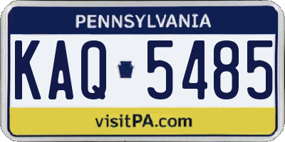 PA license plate KAQ5485