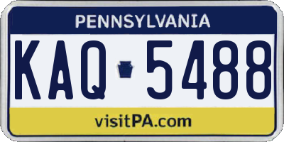 PA license plate KAQ5488