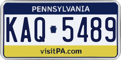 PA license plate KAQ5489