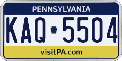 PA license plate KAQ5504