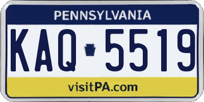 PA license plate KAQ5519