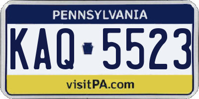 PA license plate KAQ5523