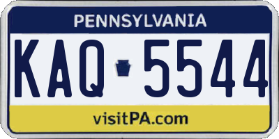 PA license plate KAQ5544