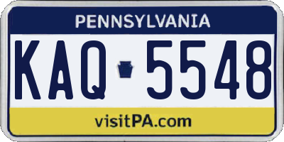 PA license plate KAQ5548