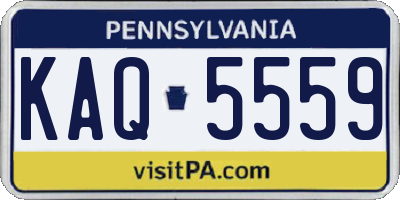 PA license plate KAQ5559