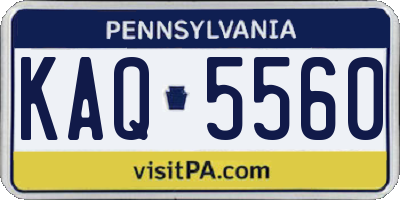 PA license plate KAQ5560