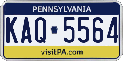 PA license plate KAQ5564