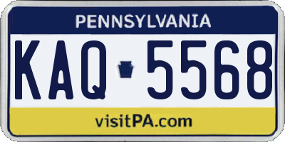 PA license plate KAQ5568