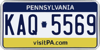 PA license plate KAQ5569
