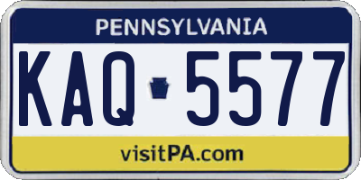 PA license plate KAQ5577