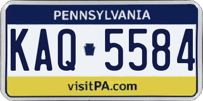 PA license plate KAQ5584