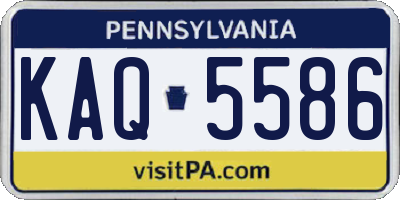 PA license plate KAQ5586