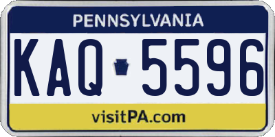 PA license plate KAQ5596