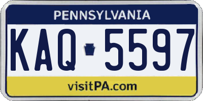 PA license plate KAQ5597