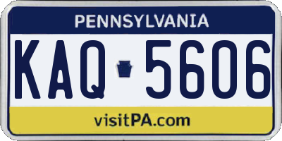 PA license plate KAQ5606