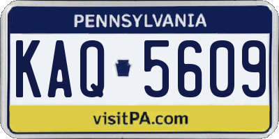 PA license plate KAQ5609