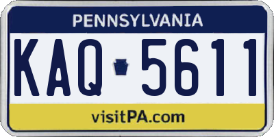 PA license plate KAQ5611