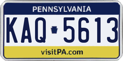 PA license plate KAQ5613