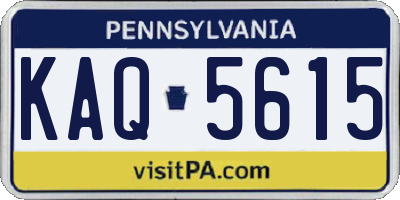 PA license plate KAQ5615