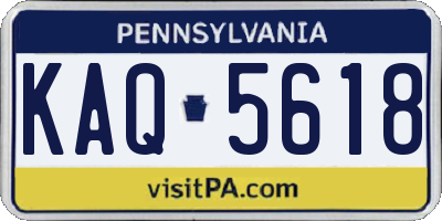 PA license plate KAQ5618