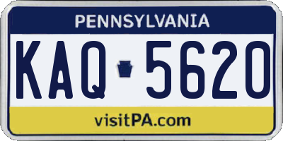 PA license plate KAQ5620