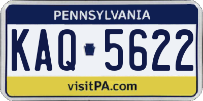 PA license plate KAQ5622