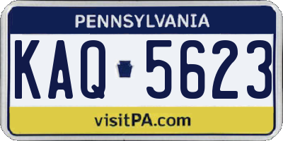 PA license plate KAQ5623