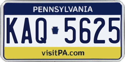PA license plate KAQ5625