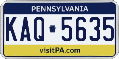 PA license plate KAQ5635