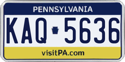 PA license plate KAQ5636